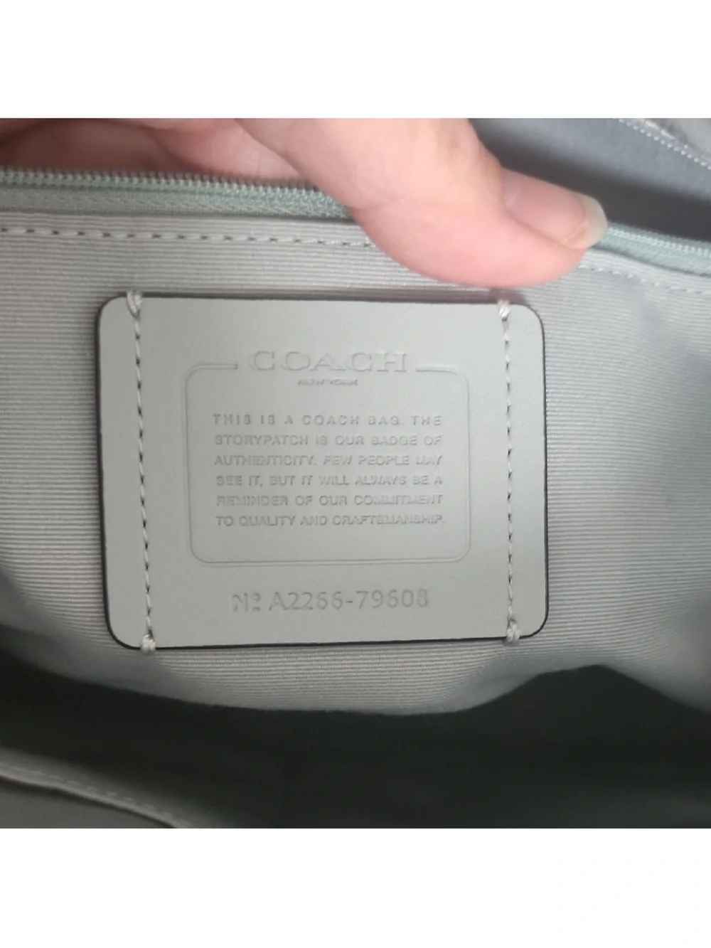 Coach Mint Green Leather Tote Bag